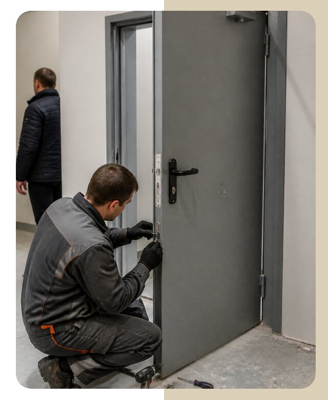 Ремонт противопожарной двери в Канске по цене 7104 р. | Дверной